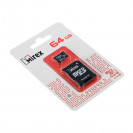 Карта памяти Mirex microSD, 64 Гб, SDXC, UHS-I, класс 10, с адаптером SD